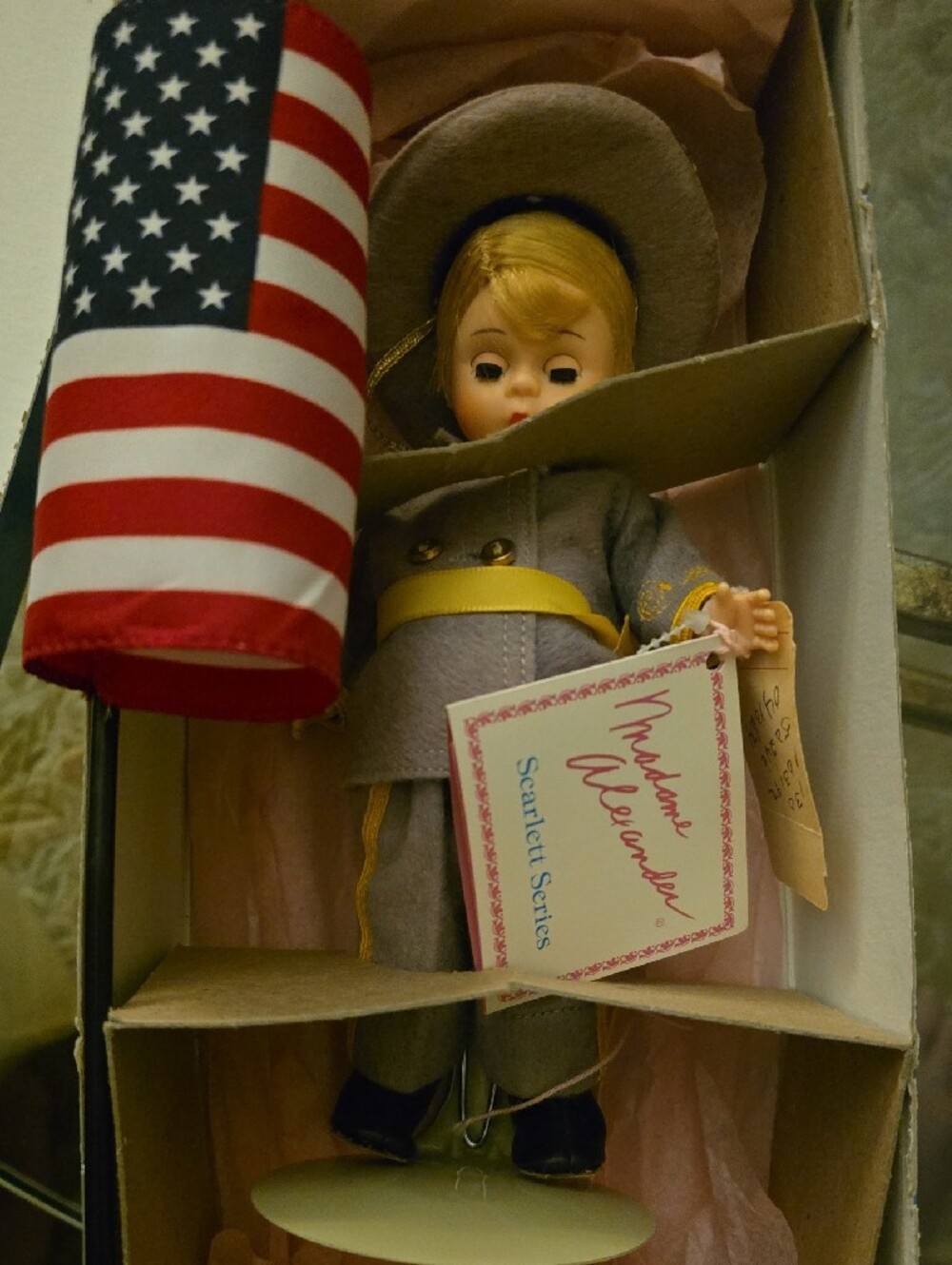 Madame Alexander Doll Purplish Grey And Yellow